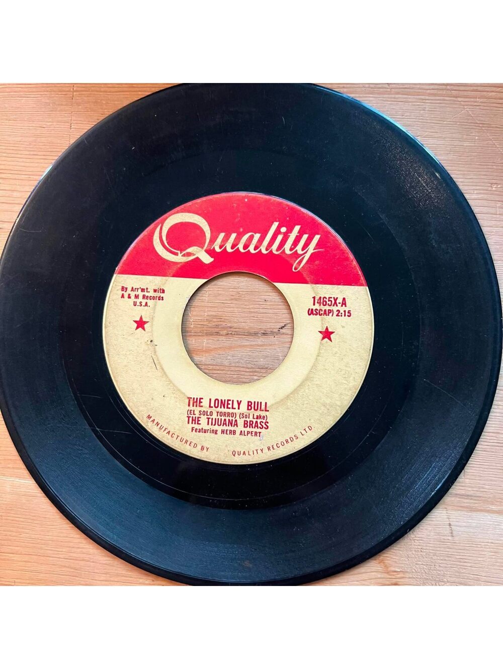 The Tijuana Brass - The Lonely Bull/Acapulco 1922 45rpm VG+ R11